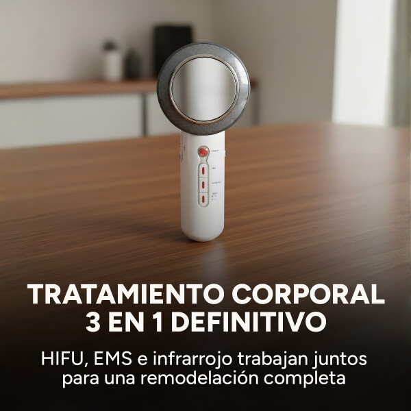 Cavitador Ultrasonido 3 En 1 Masaje Adelgaza Portable Color Blanco