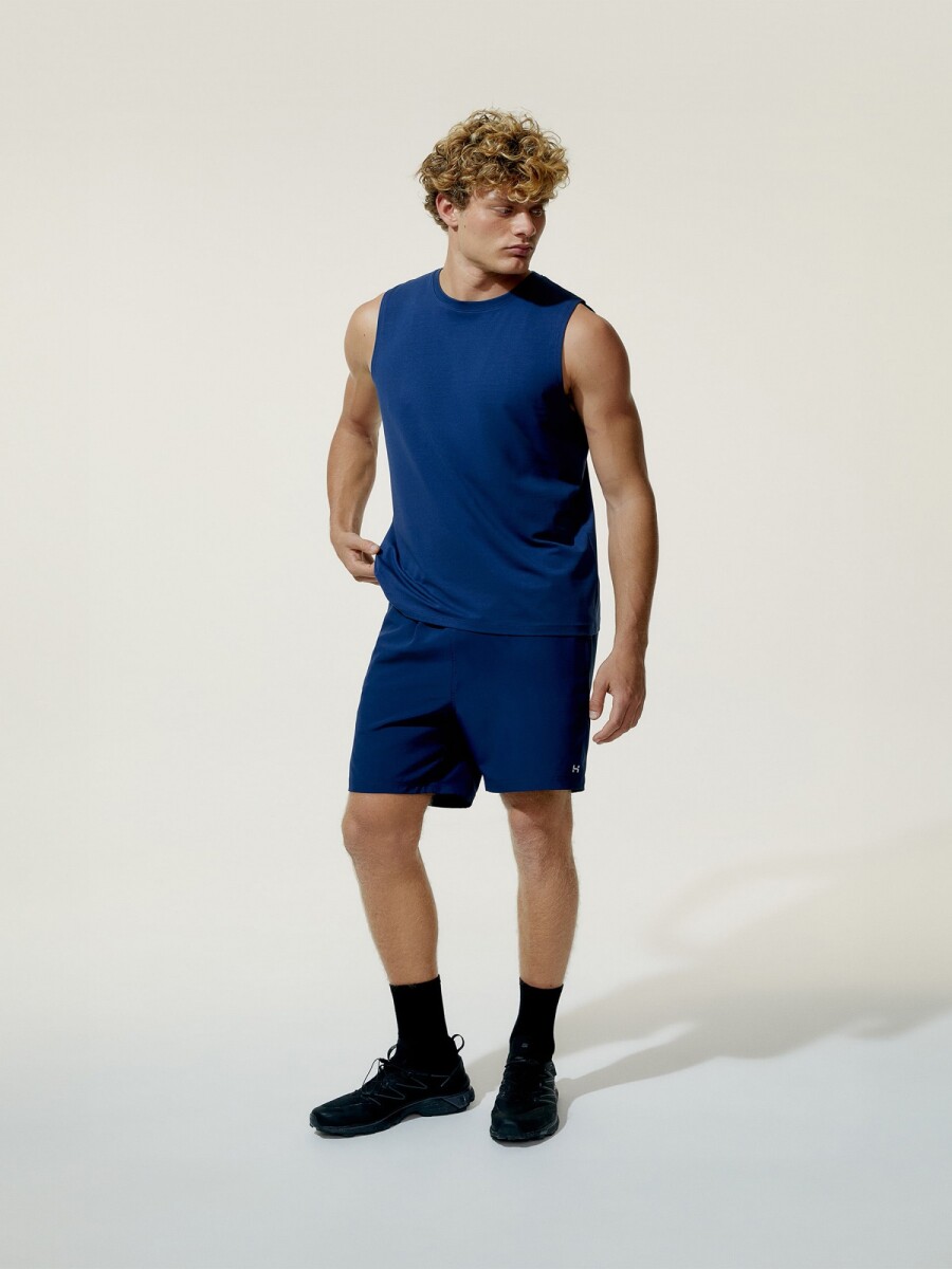 BERMUDA CON BOLSILLO - AZUL 