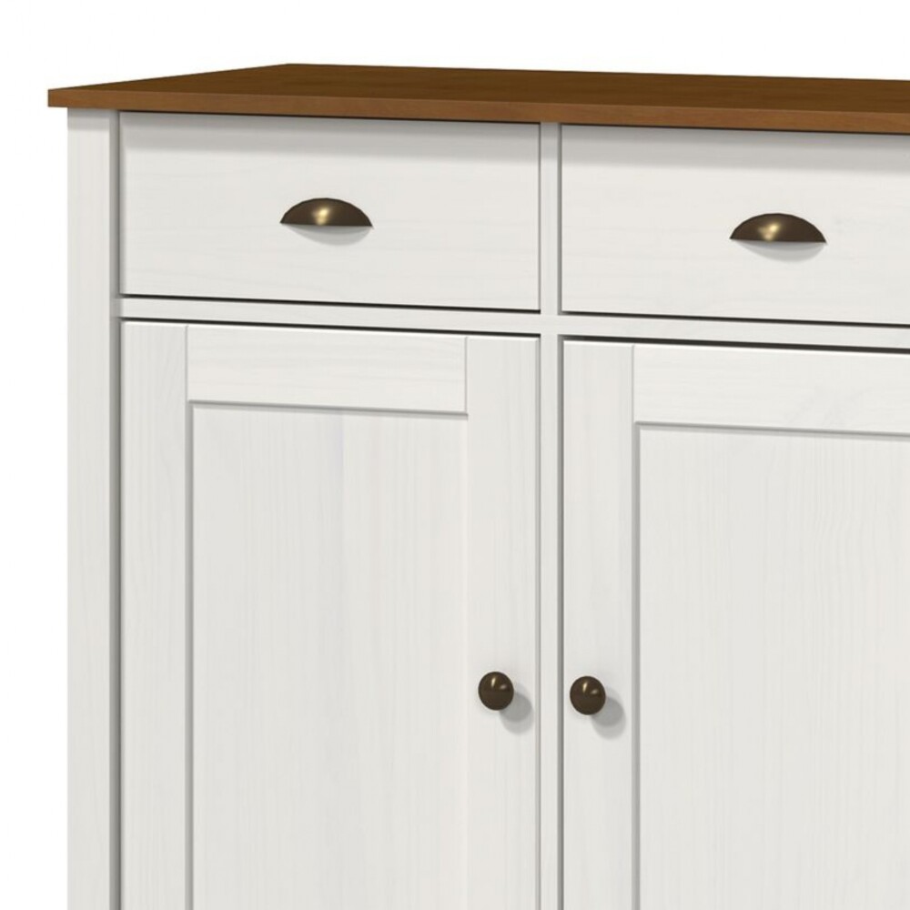 Aparador 2 puertas 2 cajones - Linea Colonial Blanco/Freijo