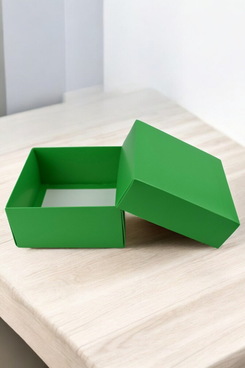 Caja Cuadrada 12x12x6 cm - VERDE 