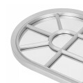 Espejo De Pared Colgante Decorativo Estilo Ventana 71x36cm Plateado