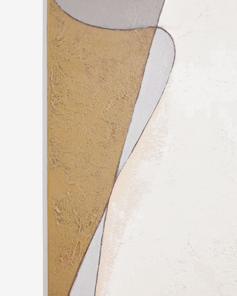 Lienzo abstracto Marvilo gris y mostaza 120 x 200 cm Lienzo abstracto Marvilo gris y mostaza 120 x 200 cm