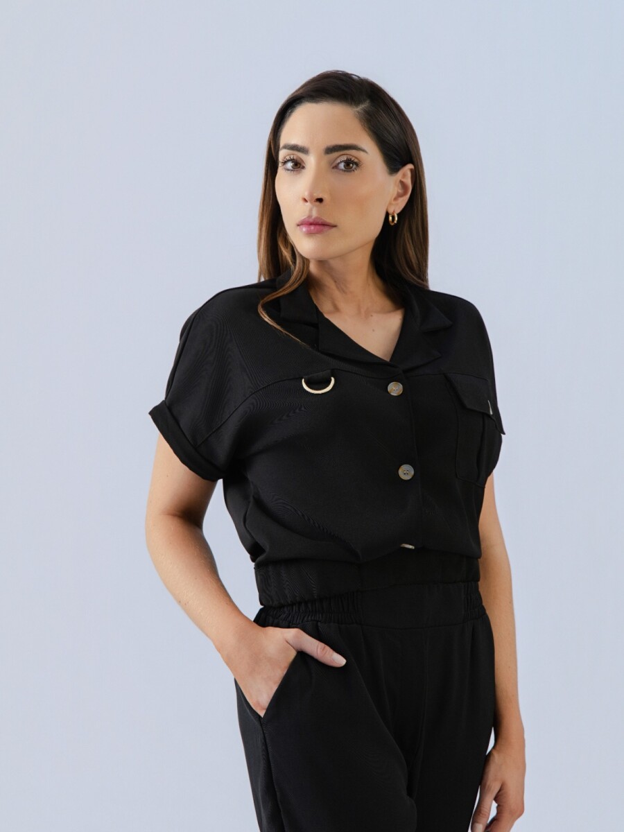 Camisa de Manga Corta. - Beige 