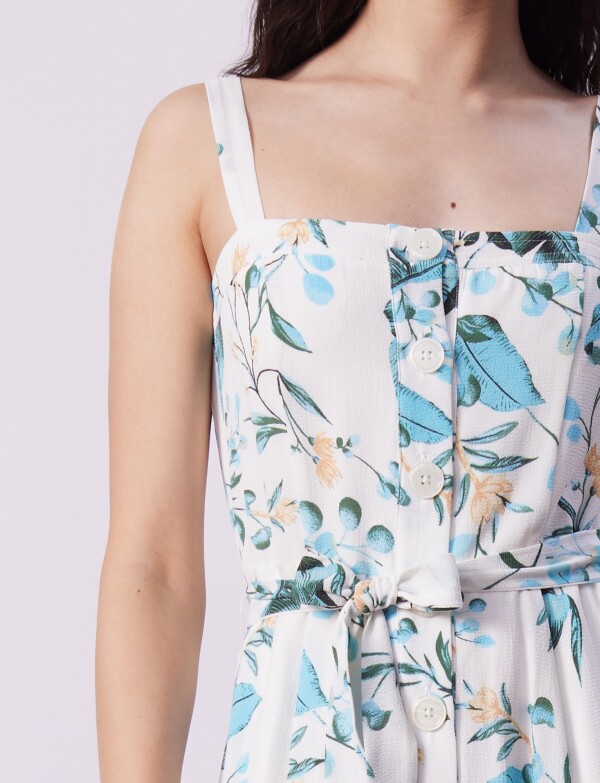 Vestido Botones Printed CRUDO/MULTI