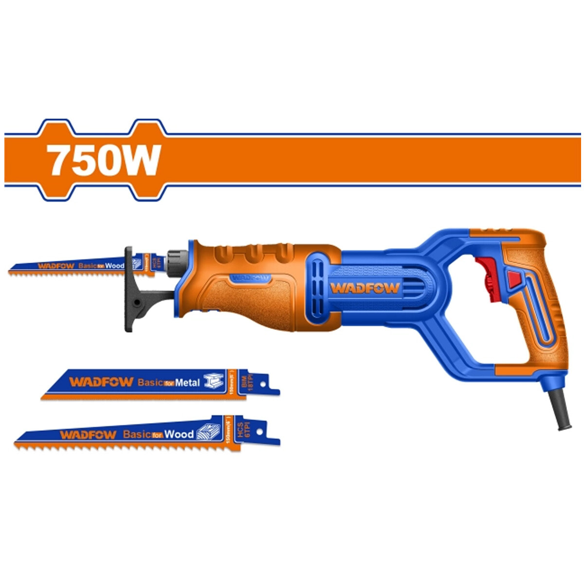 SIERRA SABLE 750W 115MM + ACCESORIOS WADFOW WRS15752 