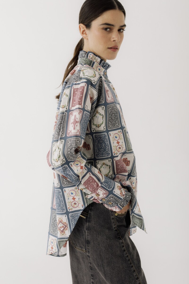 CAMISA ONDA PRINT LUDIKA Marino