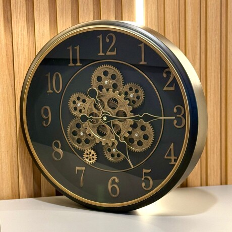 Reloj Pared Redondo engranaje envejecido Gold Ø 40cm Reloj Pared Redondo engranaje envejecido Gold Ø 40cm