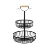 ORGANIZADOR METAL NEGRO 2 NIVELES 28X46CM Unica