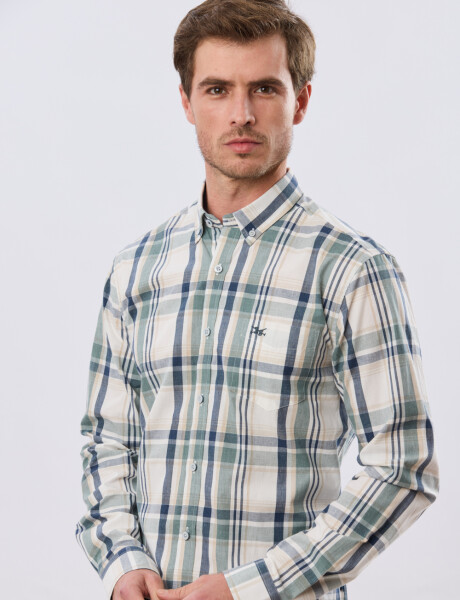 CAMISA CUADROS Blanco