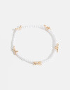 Pulseras Elásticas Perla Pulsera De Perlas Con Moños - Dorado