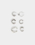 Bijou Cuff Set De Earcuffs - Plateado Antique Silver
