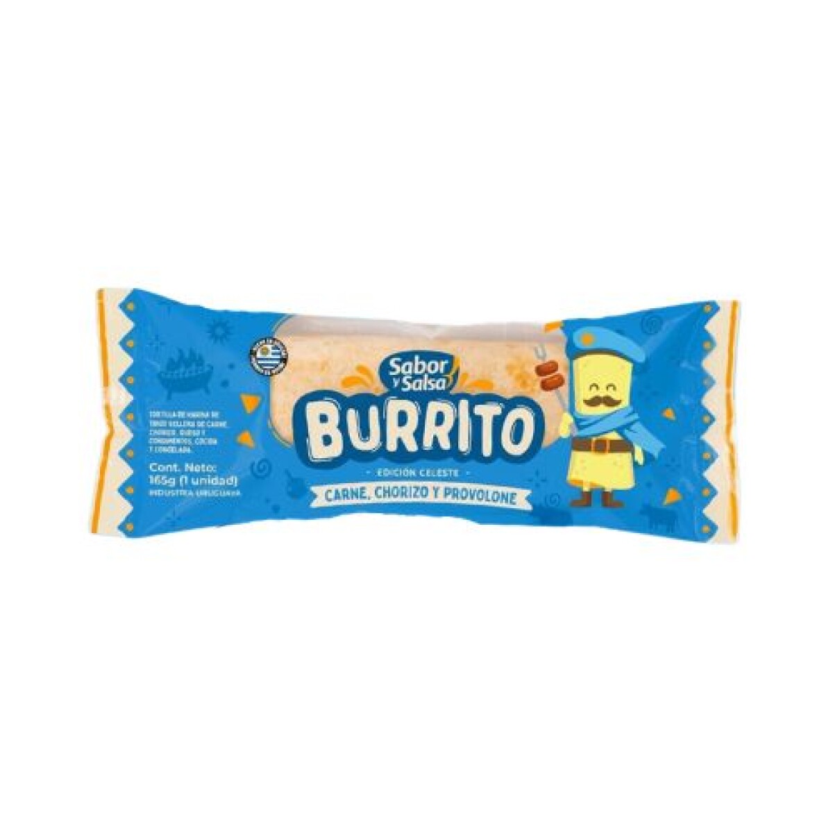 Burrito Celeste (carne/chorixo/provolone) - 1 ud - 165 g 
