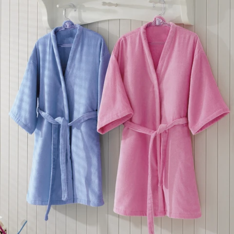 Bata Baño Infantil Velour Dohler 100% Algodón ROSA