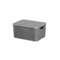 CAJA ORGANIZADORA SIMIL RATTAN N2 8,8 LITROS GRIS