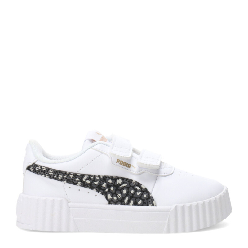 Championes Infantiles Puma Carina 3.0 Animal Blanco - Negro