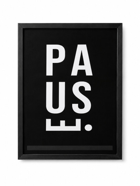 CUADRO PAUSE NEGRO