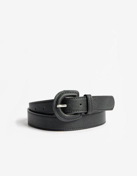 Cinturones y Fajas Cinturón Negro Con Hebilla - Negro
