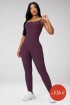 Enterizo Booty Scrunch PureLuxe V-Back Mujer Oxblood
