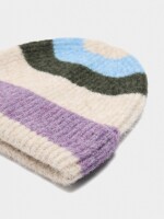 Gorro De Punto Con Rayas violeta