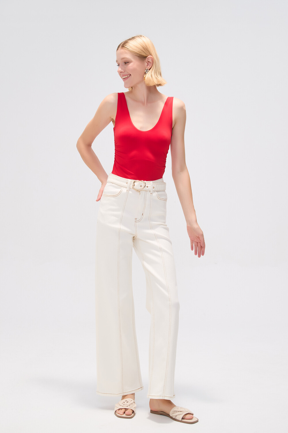Pantalon Melorel Marfil / Off White