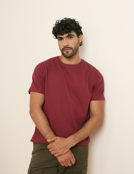 520658 T-SHIRT HARRINGTON LABEL Bordo