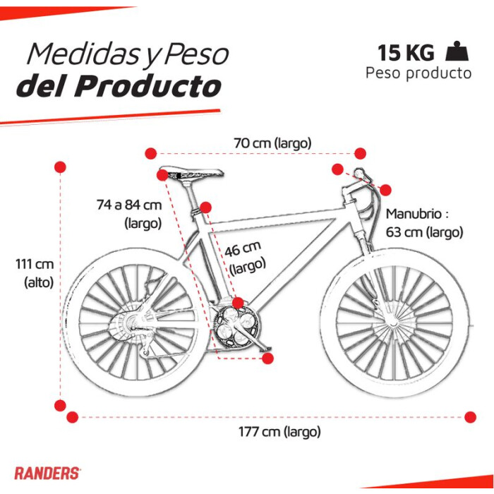 Bicicleta Montaña BKE-2129 Negro con Blanco