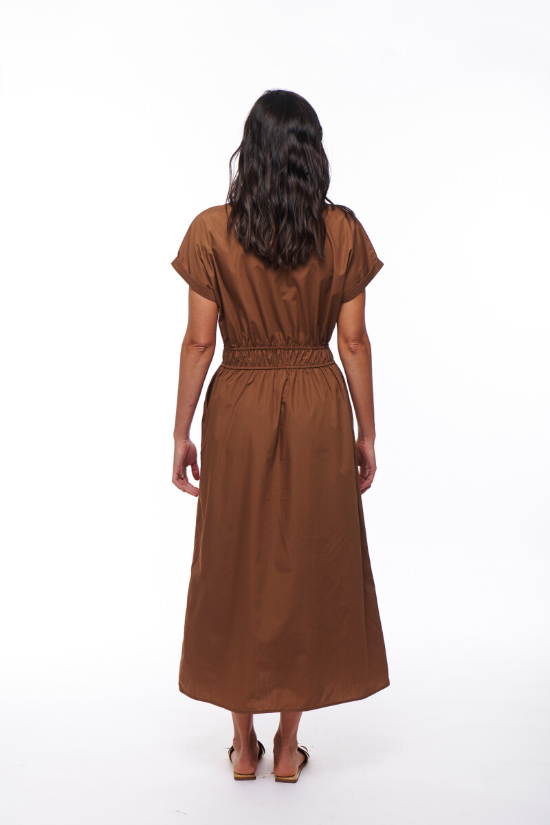 VESTIDO AUREA MARRON