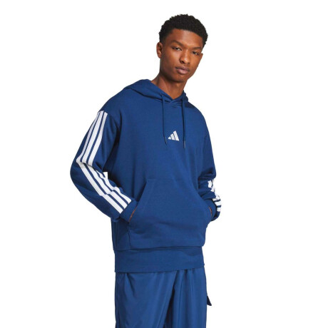 Abrigo Essentials Three Stripes French Terry de Hombre Azul