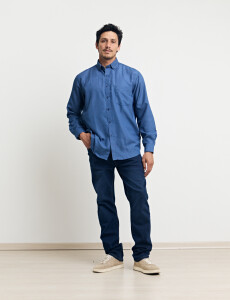 012671 CAMISA HARRINGTON LABEL Azul Osc/bla