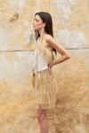 Raphia Skirt Beige
