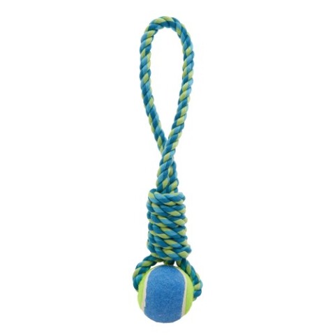 Juguete cuerda nudo largo + pelota TOP PAW Juguete Cuerda Nudo Largo + Pelota Top Paw