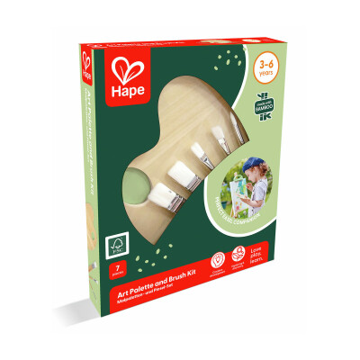 Kit artístico de pinceles y paleta Hape Kit artístico de pinceles y paleta Hape