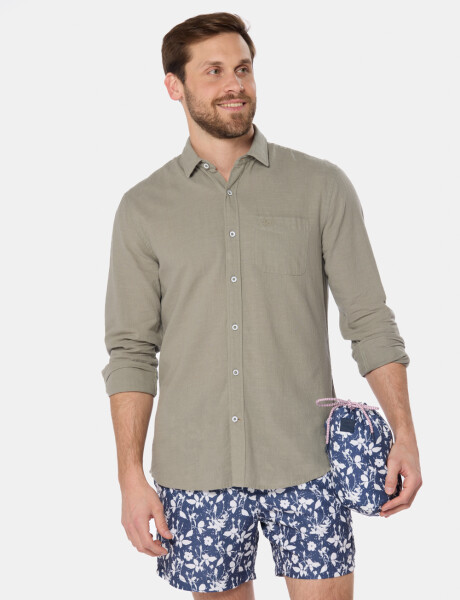 SHORT DE BAÑO ESTAMPADO Azul