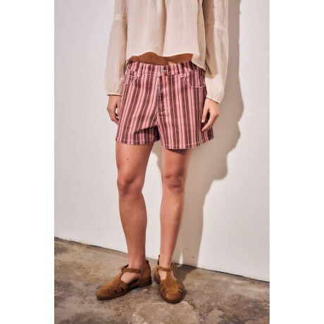 Short Rayado Rosa