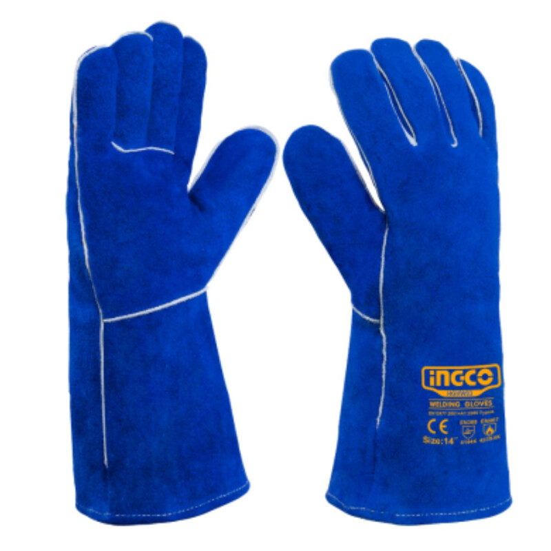 GUANTES DE SOLDAR AZUL 14 PULG 250C INGCO HGVW03 GUANTES DE SOLDAR AZUL 14 PULG 250C INGCO HGVW03