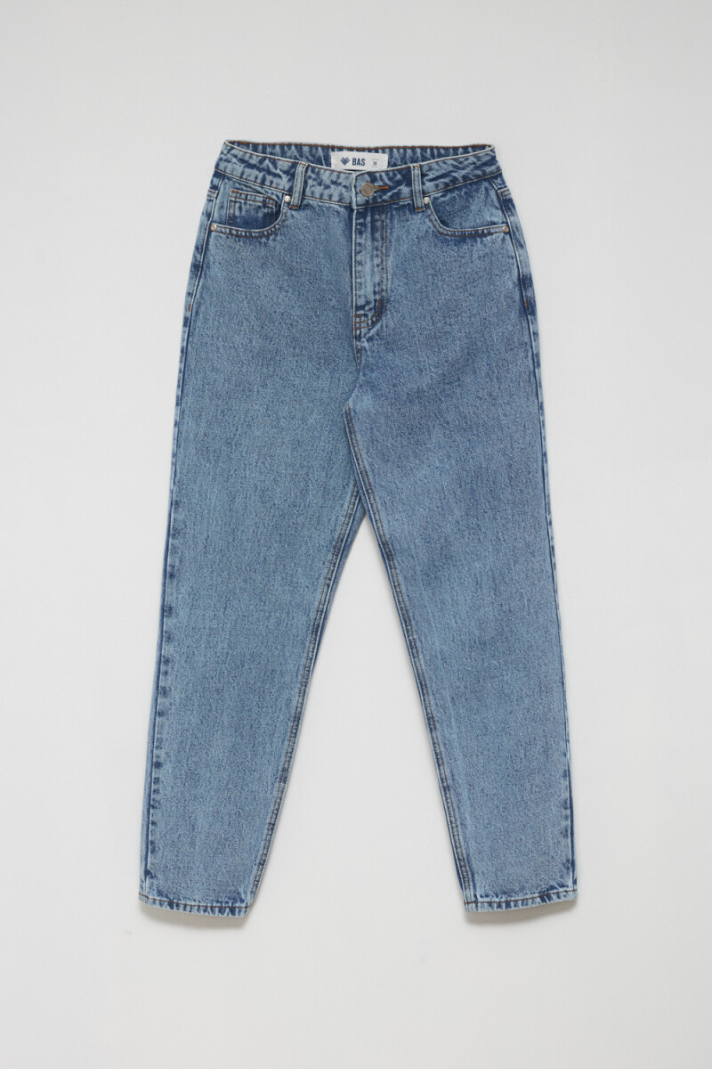 Pantalón de jean mom fit - Azul medio 