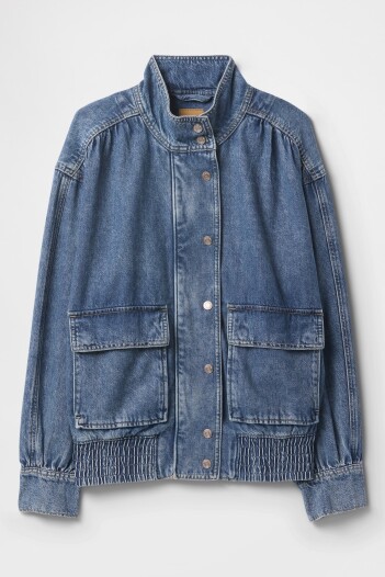 Campera De Jean Bomber Mujer Medium Indigo 15
