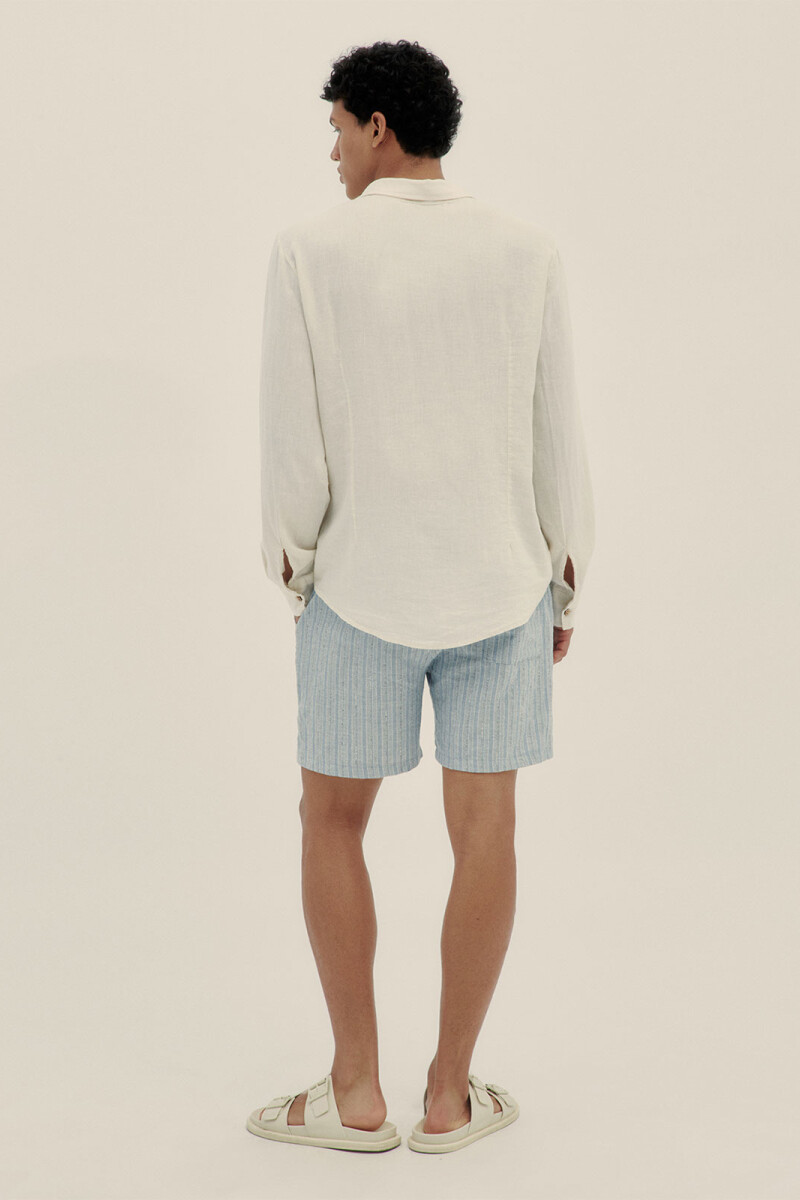 LONG SLEEVE LINEN SHIRT Cream