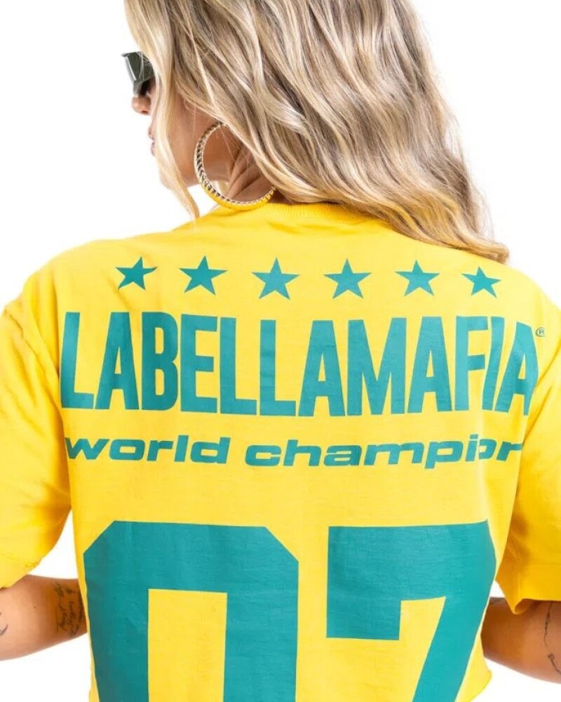 T-shirt Color Amarillo By La Bellamafia U