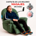 Sillón Masajeador Poltrona Con Control Remoto Y Soporte Para Celular VERDE