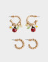 Aros Argollas Set Flores Aros Argollas Set Flores - Dorado