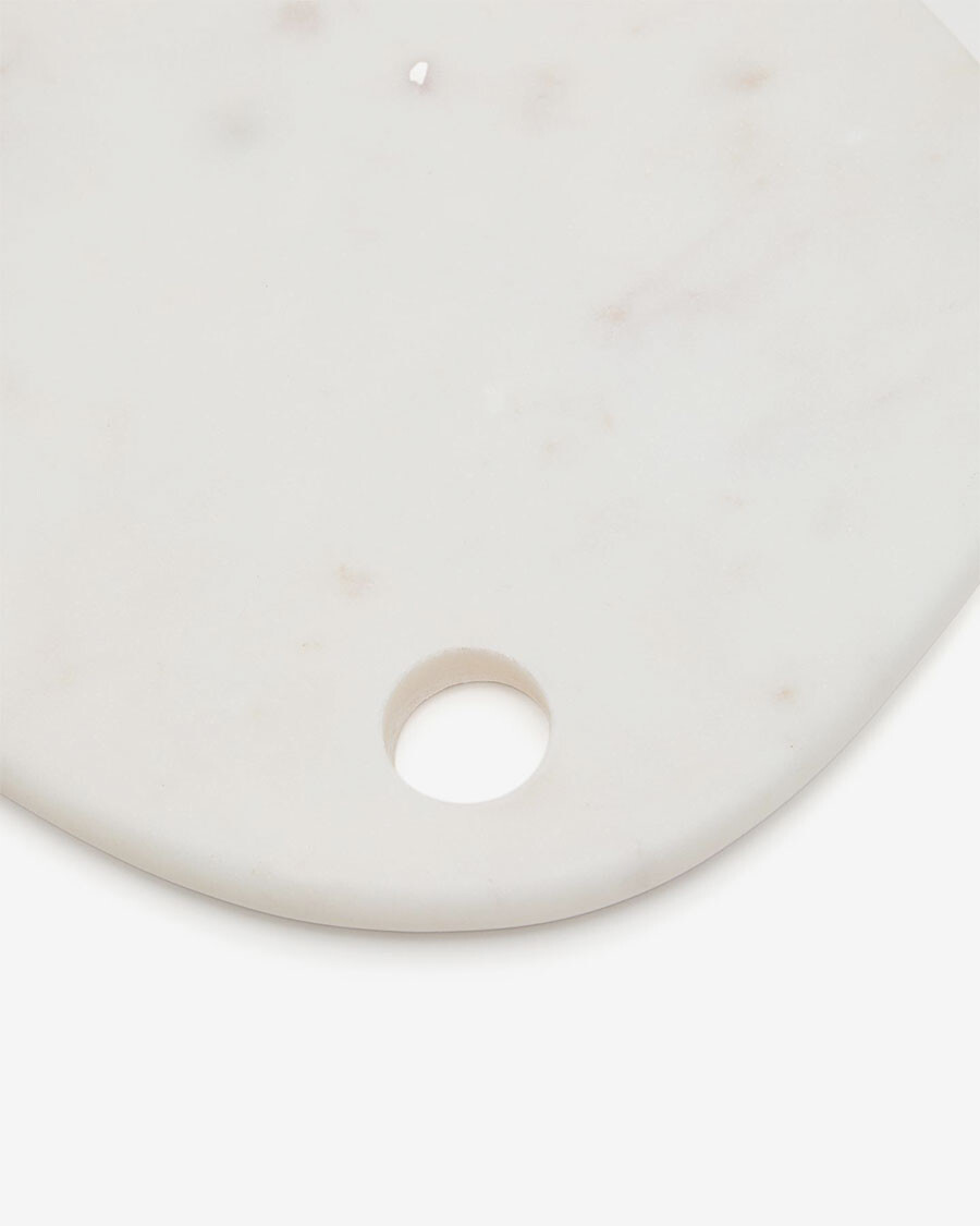Tabla de servir Odar de mármol blanco