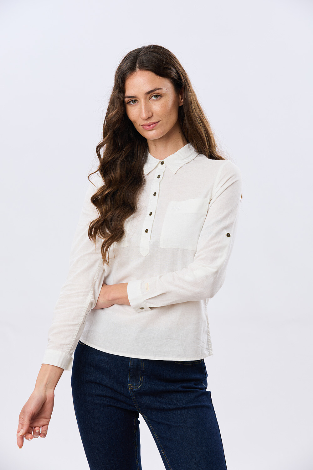 CAMISA DE LINO Blanco