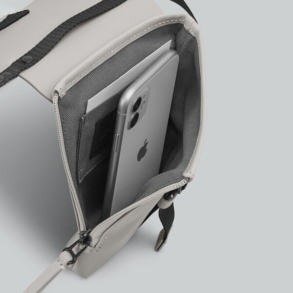 Mini Bolso Gastón Luga Splash Brooklyn 1/2L Impermeable Blanco 1