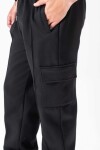 Pantalon Cargo Liso Negro