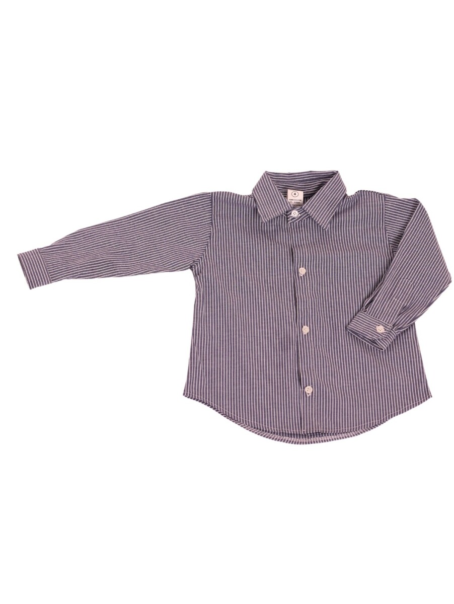 Camisa de Niño/a - Azul a rayas 