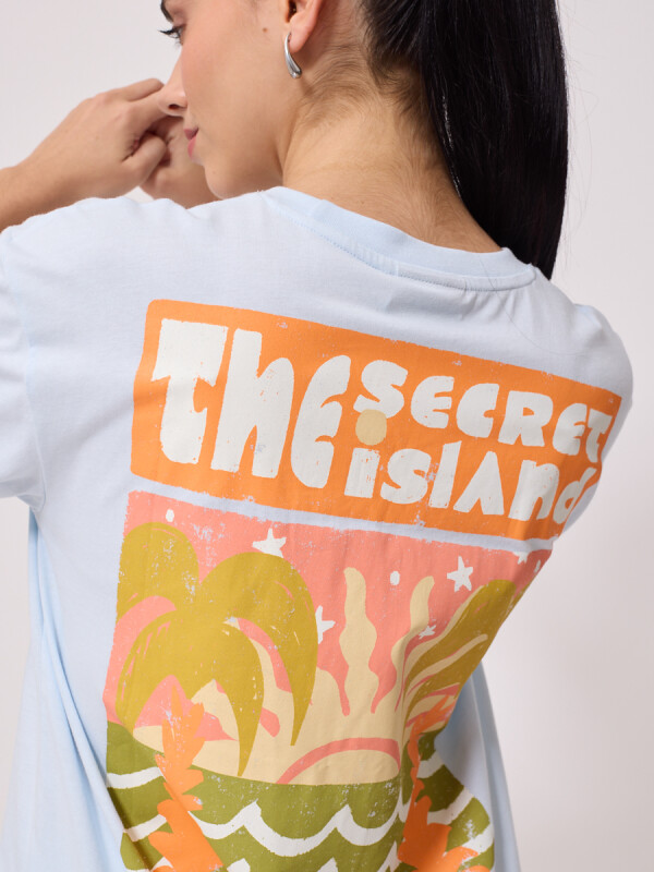 T-SHIRT TAKILA RUSTY Celeste