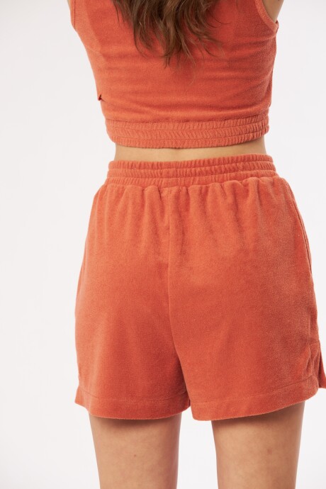 SHORT FELPA TIQUE RUSTY Naranja