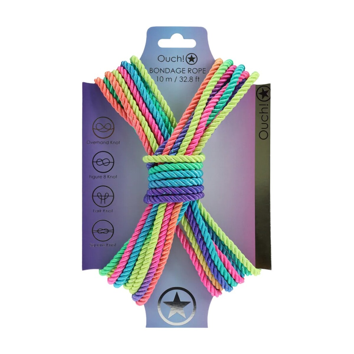 Cuerda BDSM Bondage Rope Multicolor Brillo 10m 