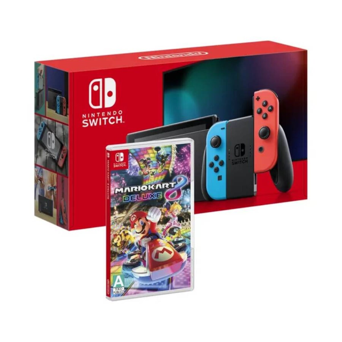 Nintendo Switch Neon V2 + Mariokart 8 Deluxe físico 